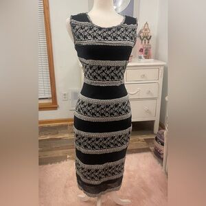 Max Studio Y2K black and gray dress with lace panels. Stunning!! Medium